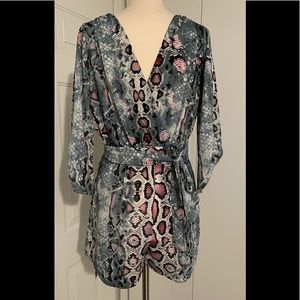 5/48 size medium SHORTS Romper. Blue/Pink.